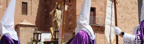 Salida de Cristo Resucitado en la procesión del Domingo de Resurrección