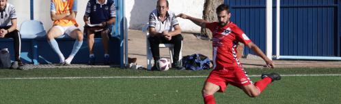 Gascón en un partido de la presente temporada con el Manzanares CF