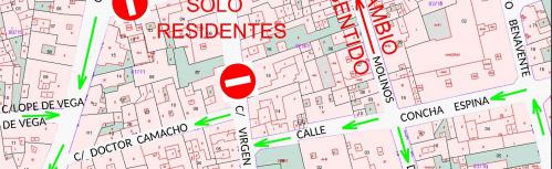 Corte calle Virgen de Gracia