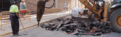 Visita a las obras de la zona del Gran Teatro
