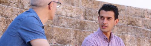 Carlos Aranda durante la entrevista con Juanjo Díaz Portales