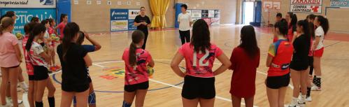 Merche Castellanos en la Handball Academy