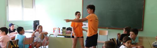 Clase durante los campamentos de verano 'Campamento urbano' y el 'Pequeverano'