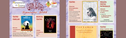 Programación cultural del Gran Teatro (septiembre 2022)