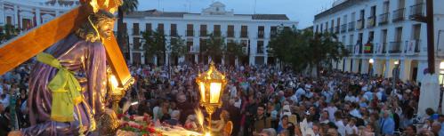 Salida de la imagen de Jesús del Perdón en la procesión de 2018