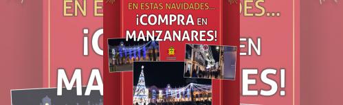 Cartel de la campaña 'En estas Navidades... ¡compra en Manzanares!'