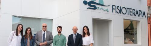 Visita de Julián Nieva y José Luis Cabezas a Sanus Fisioterapia