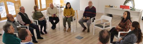 Zúñiga interviene durante la sesión de trabajo con el voluntariado