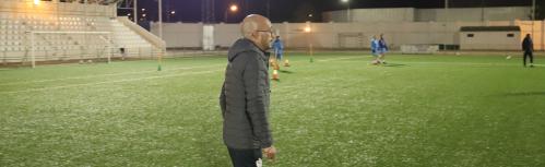 Julián Manzanares durante el entrenamiento del martes en el José Camacho