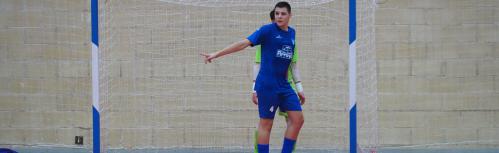 Chino en un partido de la presente temporada del Talleres Arroyo Manzanares FS