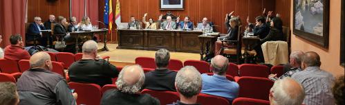 Momento en el que el Grupo Socialista aprueba el presupuesto de 2024