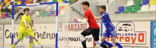 Javi Bule en partido con la Selección Española Sub 19 ante el Manzanares FS