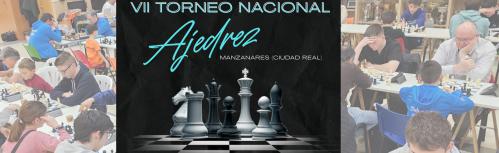 Cartel del VII torneo de ajedrez 'Ciudad de Manzanares'