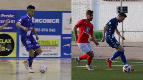 Cortés (Manzanares FS) y Julio Anguita (Manzanares CF)