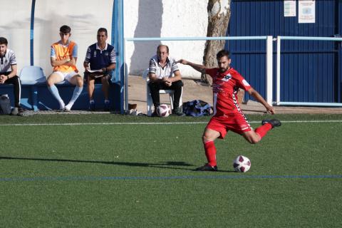 Gascón en un partido de la presente temporada con el Manzanares CF
