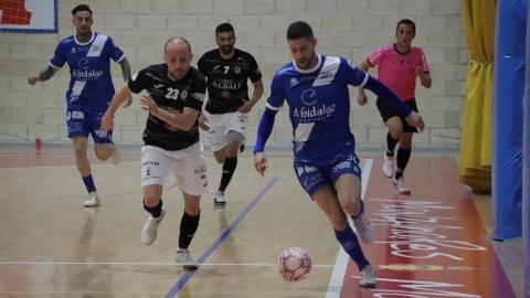 Raúl Campos en un partido del Manzanares FS Quesos El Hidalgo