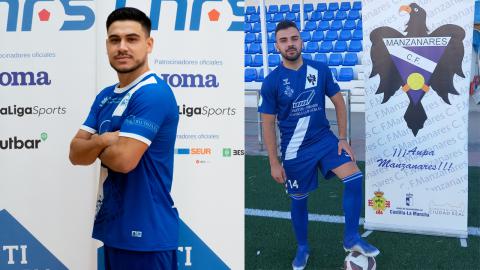 Cortés (Manzanares FS) y Mario Redondo (Manzanares CF)