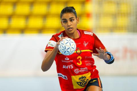 Carmen Arroyo en el Mundial de Balonmano. Fuente Real Federación Española de Balonmano