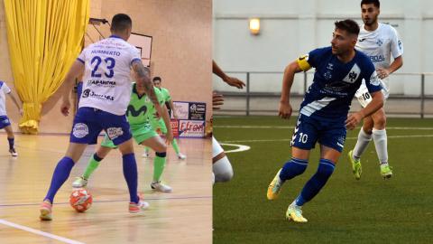 Humberto (Manzanares FS) y Julio Anguita (Manzanares CF)