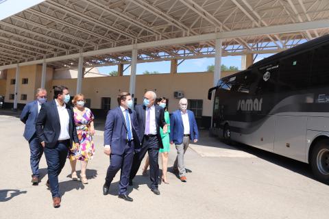 El consejero de Fomento visitó la estación de autobuses en julio de 2021