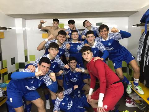 La plantilla del Talleres Arroyo Manzanares FS celebra su victoria frente al Albacete FS 'B'