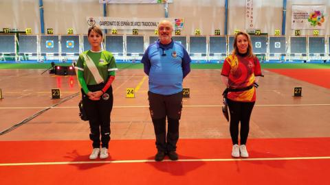 Almudena Barbas (CD Manzarco) en el campeonato de España en sala 2023-24