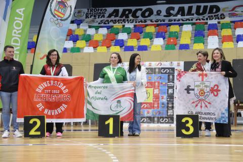 Maripepa Rodríguez en el podio