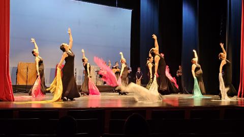 Final de unas de las coreografías de danza flamenca