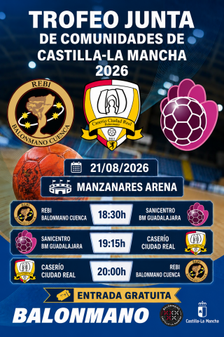Cartel de la final del trofeo JCCM de balonmano