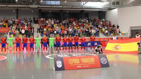 España-Paraguay en el pabellón 'Manzanares Arena' (abril 2024)