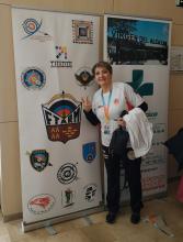 María José Rodríguez en el campeonato de España de arco adaptado en sala 2023