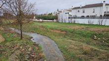 Río Azuer a su paso por Manzanares este 5 de febrero