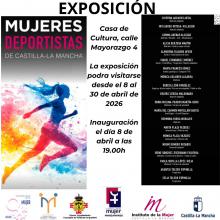 Cartel de la exposición 'Mujeres deportistas de Castilla-La Mancha'