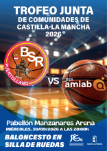 Cartel del Trofeo JCCM 2026 de baloncesto en silla de ruedas