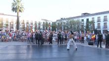 Espectáculo 'Juancaballo' durante la concentración ciudadana