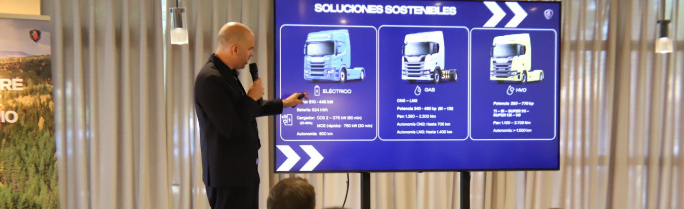 Jornada de sostenibilidad en el transporte profesional del Grupo Peinado-Scania