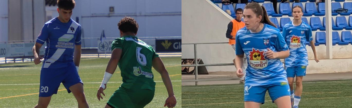 Gonzalo Patón (Manzanares CF) y Sandra Lara (Tosfrit FF Manzanares)
